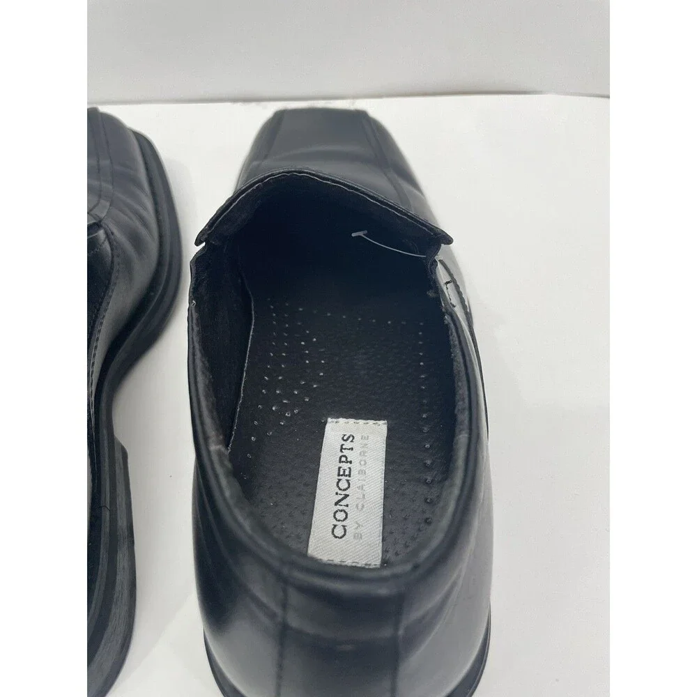 Claiborne Concepts Men’s Duke Classic Leather Dress Shoes Black Size 7M